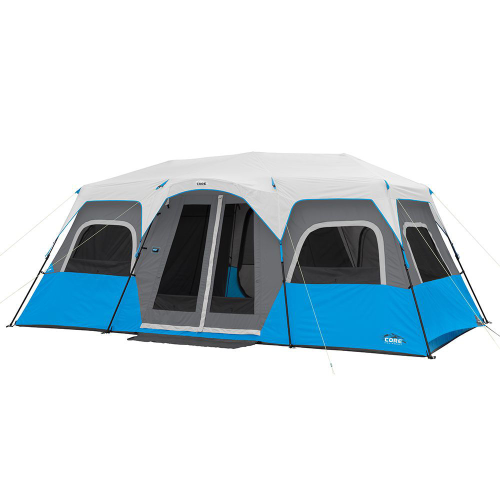 Core Equipment 40064 12-Person 3-Room Lighted Instant Cabin Tent