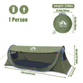 Night Cat 1 Person Pop Up Camping Tent Waterproof Instant Automatic Tunnel Tent