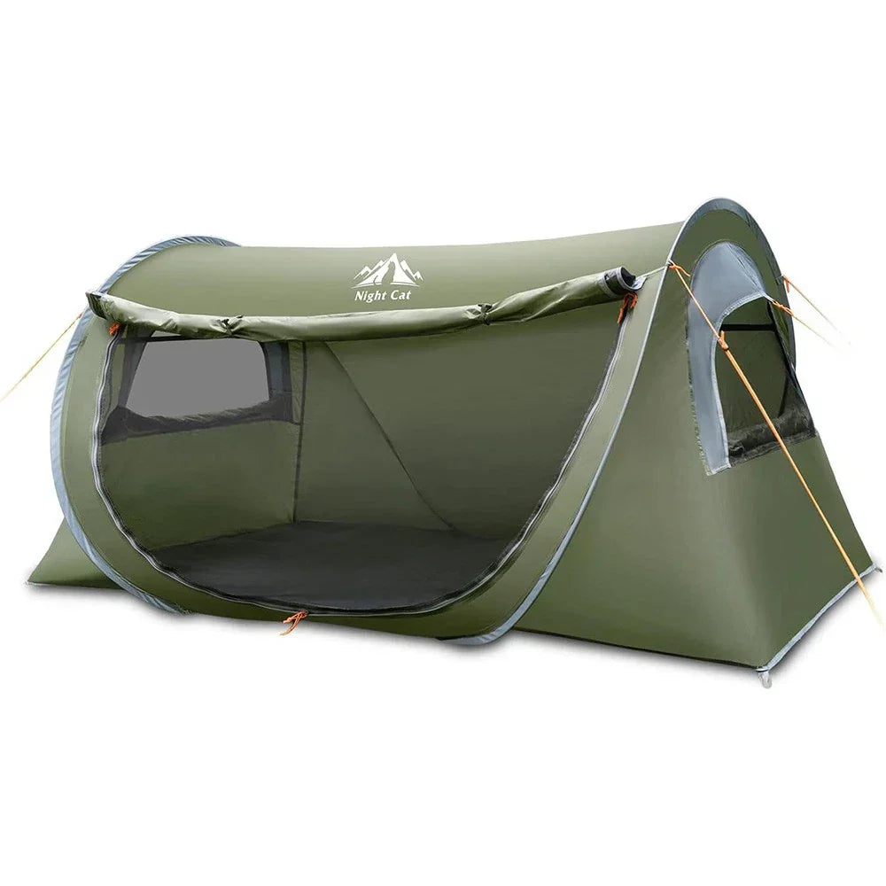 Night Cat 1 Person Pop Up Camping Tent Waterproof Instant Automatic Tunnel Tent